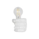 GLOBOSTAR® FIST 01137 Μοντέρνο Φωτιστικό Τοίχου - Απλίκα με Ντουί 1 x E27 AC 220-240V IP20 - Λευκό - Μ15 x Π10 x Υ10cm - Image 5