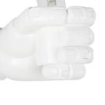 GLOBOSTAR® FIST 01137 Μοντέρνο Φωτιστικό Τοίχου - Απλίκα με Ντουί 1 x E27 AC 220-240V IP20 - Λευκό - Μ15 x Π10 x Υ10cm - Image 6