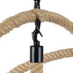 GLOBOSTAR® VITRUVIAN 01141 Boho Κρεμαστό Φωτιστικό Οροφής με Ντουί 4 x E14 AC 220-240V IP20 - Μαύρο & Μπεζ - Μ53 x Π53 x Υ53cm - Image 8