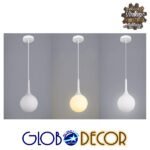 GLOBOSTAR® SPHERE 01143 Μοντέρνο Κρεμαστό Φωτιστικό Οροφής με Ντουί 1 x E27 AC 220-240V IP20 - Λευκό - Μ25 x Π25 x Υ46.5cm - Image 8