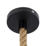 GLOBOSTAR® SAHARA 01146 Boho Κρεμαστό Φωτιστικό Οροφής με Ντουί 1 x E27 AC 220-240V IP20 - Μπεζ & Μαύρο - Μ31 x Π31 x Υ14cm - Image 11