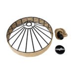 GLOBOSTAR® POLI 01147 Vintage Κρεμαστό Φωτιστικό Οροφής με Ντουί 1 x E27 AC 220-240V IP20 - Μαύρο & Μπεζ - Μ40 x Π40 x Υ32cm - Image 11