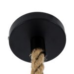 GLOBOSTAR® POLI 01147 Vintage Κρεμαστό Φωτιστικό Οροφής με Ντουί 1 x E27 AC 220-240V IP20 - Μαύρο & Μπεζ - Μ40 x Π40 x Υ32cm - Image 10