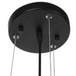 GLOBOSTAR® KEVIA 01150 Μοντέρνο Κρεμαστό Φωτιστικό Οροφής με Ντουί 3 x E27 AC 220-240V IP20 - Μαύρο & Λευκό - Μ40 x Π40 x Υ17.5cm - Image 6