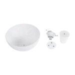 GLOBOSTAR® SERENIA 01152 Μοντέρνο Κρεμαστό Φωτιστικό Οροφής με Ντουί 1 x E27 AC 220-240V IP20 - Λευκό - Μ40 x Π40 x Υ20cm - Image 12