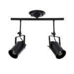 GLOBOSTAR® HOLLYWOOD 01154 Vintage Φωτιστικό Οροφής με Ντουί 2 x E27 AC 220-240V IP20 - Μαύρο - Μ45 x Π15 x Υ40cm - Image 2