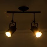 GLOBOSTAR® HOLLYWOOD 01154 Vintage Φωτιστικό Οροφής με Ντουί 2 x E27 AC 220-240V IP20 - Μαύρο - Μ45 x Π15 x Υ40cm - Image 3