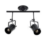 GLOBOSTAR® HOLLYWOOD 01154 Vintage Φωτιστικό Οροφής με Ντουί 2 x E27 AC 220-240V IP20 - Μαύρο - Μ45 x Π15 x Υ40cm - Image 6