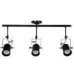 GLOBOSTAR® HOLLYWOOD 01155 Vintage Φωτιστικό Οροφής με Ντουί 3 x E27 AC 220-240V IP20 - Μαύρο - Μ13 x Π78 x Υ38cm - Image 2