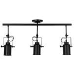 GLOBOSTAR® HOLLYWOOD 01155 Vintage Φωτιστικό Οροφής με Ντουί 3 x E27 AC 220-240V IP20 - Μαύρο - Μ13 x Π78 x Υ38cm - Image 4