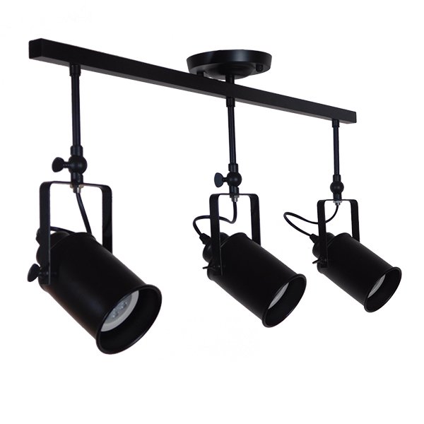 01155_p2 GLOBOSTAR® HOLLYWOOD 01155 Vintage Φωτιστικό Οροφής με Ντουί 3 x E27 AC 220-240V IP20 - Μαύρο - Μ13 x Π78 x Υ38cm - Image 1
