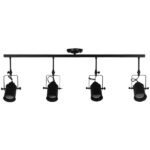 GLOBOSTAR® HOLLYWOOD 01156 Vintage Φωτιστικό Οροφής με Ντουί 4 x E27 AC 220-240V IP20 - Μαύρο - Μ13 x Π110 x Υ38cm - Image 2