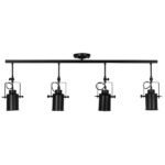 GLOBOSTAR® HOLLYWOOD 01156 Vintage Φωτιστικό Οροφής με Ντουί 4 x E27 AC 220-240V IP20 - Μαύρο - Μ13 x Π110 x Υ38cm - Image 3