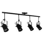 GLOBOSTAR® HOLLYWOOD 01156 Vintage Φωτιστικό Οροφής με Ντουί 4 x E27 AC 220-240V IP20 - Μαύρο - Μ13 x Π110 x Υ38cm - Image 4