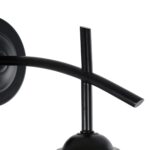 GLOBOSTAR® ISEN 01157 Μοντέρνο Φωτιστικό Τοίχου - Απλίκα με Ντουί 1 x E27 AC 220-240V IP20 - Μαύρο & Λευκό - Μ24 x Π15 x Υ27cm - Image 6