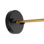 GLOBOSTAR® BINGLEY 01159 Vintage Φωτιστικό Τοίχου - Απλίκα με Ντουί 1 x E27 AC 220-240V IP20 - Διάφανο & Χρυσό - Μ19 x Π30 x Υ24cm - Image 8