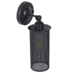 GLOBOSTAR® HOLVIA 01160 Vintage Φωτιστικό Τοίχου - Απλίκα με Ντουί 1 x E27 AC 220-240V IP20 - Μαύρο - Μ16 x Π12 x Υ34cm - Image 3