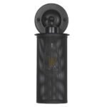 GLOBOSTAR® HOLVIA 01160 Vintage Φωτιστικό Τοίχου - Απλίκα με Ντουί 1 x E27 AC 220-240V IP20 - Μαύρο - Μ16 x Π12 x Υ34cm - Image 4