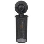 GLOBOSTAR® HOLVIA 01160 Vintage Φωτιστικό Τοίχου - Απλίκα με Ντουί 1 x E27 AC 220-240V IP20 - Μαύρο - Μ16 x Π12 x Υ34cm - Image 6