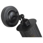 GLOBOSTAR® HOLVIA 01160 Vintage Φωτιστικό Τοίχου - Απλίκα με Ντουί 1 x E27 AC 220-240V IP20 - Μαύρο - Μ16 x Π12 x Υ34cm - Image 7