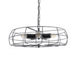 GLOBOSTAR® HELIX 01164 Vintage Κρεμαστό Φωτιστικό Οροφής με Ντουί 5 x E27 AC 220-240V IP20 - Μαύρο - Μ46 x Π46 x Υ13cm - Image 2