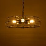 GLOBOSTAR® HELIX 01164 Vintage Κρεμαστό Φωτιστικό Οροφής με Ντουί 5 x E27 AC 220-240V IP20 - Μαύρο - Μ46 x Π46 x Υ13cm - Image 3