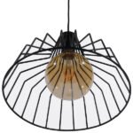 GLOBOSTAR® TERE 01165 Vintage Κρεμαστό Φωτιστικό Οροφής με Ντουί 1 x E27 AC 220-240V IP20 - Μαύρο - Μ30 x Π30 x Υ25cm - Image 6