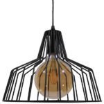 GLOBOSTAR® TERE 01165 Vintage Κρεμαστό Φωτιστικό Οροφής με Ντουί 1 x E27 AC 220-240V IP20 - Μαύρο - Μ30 x Π30 x Υ25cm - Image 2