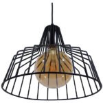 GLOBOSTAR® TERE 01165 Vintage Κρεμαστό Φωτιστικό Οροφής με Ντουί 1 x E27 AC 220-240V IP20 - Μαύρο - Μ30 x Π30 x Υ25cm - Image 5