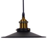 GLOBOSTAR® CARAVEL 01167 Vintage Κρεμαστό Φωτιστικό Οροφής με Ντουί 1 x E27 AC 220-240V IP20 - Μαύρο & Χρυσό - Μ22 x Π22 x Υ13cm - Image 4