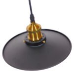 GLOBOSTAR® CARAVEL 01167 Vintage Κρεμαστό Φωτιστικό Οροφής με Ντουί 1 x E27 AC 220-240V IP20 - Μαύρο & Χρυσό - Μ22 x Π22 x Υ13cm - Image 6