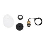 GLOBOSTAR® WICKHAM 01168 Vintage Κρεμαστό Φωτιστικό Οροφής με Ντουί 1 x E27 AC 220-240V IP20 - Χρυσό & Διάφανο - Μ14 x Π14 x Y23cm - Image 10