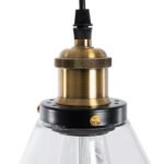 GLOBOSTAR® BINGLEY 01169 Vintage Κρεμαστό Φωτιστικό Οροφής με Ντουί 1 x E27 AC 220-240V IP20 - Διάφανο & Χρυσό - Μ18 x Π18 x Υ20cm - Image 8