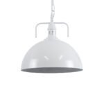 GLOBOSTAR® LARKIN 01174 Vintage Κρεμαστό Φωτιστικό Οροφής με Ντουί 1 x E27 AC 220-240V IP20 - Λευκό - Μ30 x Π30 x Y28cm - Image 2