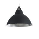 GLOBOSTAR® LOUVE 01176 Vintage Κρεμαστό Φωτιστικό Οροφής με Ντουί 1 x E27 AC 220-240V IP20 - Μαύρο - Μ40 x Π40 x Υ30cm - Image 2