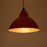 GLOBOSTAR® LOUVE 01177 Vintage Κρεμαστό Φωτιστικό Οροφής με Ντουί 1 x E27 AC 220-240V IP20 - Κόκκινο - Μ40 x Π40 x Υ30cm - Image 3