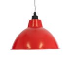 GLOBOSTAR® LOUVE 01177 Vintage Κρεμαστό Φωτιστικό Οροφής με Ντουί 1 x E27 AC 220-240V IP20 - Κόκκινο - Μ40 x Π40 x Υ30cm - Image 5