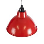 GLOBOSTAR® LOUVE 01177 Vintage Κρεμαστό Φωτιστικό Οροφής με Ντουί 1 x E27 AC 220-240V IP20 - Κόκκινο - Μ40 x Π40 x Υ30cm - Image 7