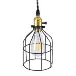 GLOBOSTAR® GALOT 01179 Vintage Κρεμαστό Φωτιστικό Οροφής με Ντουί 1 x E27 AC 220-240V IP20 - Μαύρο & Χρυσό - Μ13.5 x Π13.5 x Y16cm - Image 7