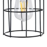 GLOBOSTAR® GALOT 01179 Vintage Κρεμαστό Φωτιστικό Οροφής με Ντουί 1 x E27 AC 220-240V IP20 - Μαύρο & Χρυσό - Μ13.5 x Π13.5 x Y16cm - Image 9