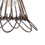 GLOBOSTAR® FLOWERON 01180 Vintage Κρεμαστό Φωτιστικό Οροφής με Ντουί 1 x E27 AC 220-240V IP20 - Χάλκινο & Μπρούτζινο - Μ10 x Π10 x Υ20cm - Image 10