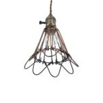 GLOBOSTAR® FLOWERON 01180 Vintage Κρεμαστό Φωτιστικό Οροφής με Ντουί 1 x E27 AC 220-240V IP20 - Χάλκινο & Μπρούτζινο - Μ10 x Π10 x Υ20cm - Image 6