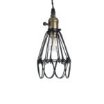 GLOBOSTAR® FLOWER IRON RUST 01181 Vintage Κρεμαστό Φωτιστικό Οροφής με Ντουί 1 x E27 AC 220-240V IP20 - Μαύρο & Μπρούτζινο - Μ10 x Π10 x Υ20cm - Image 10