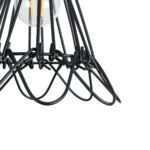 GLOBOSTAR® FLOWER IRON RUST 01181 Vintage Κρεμαστό Φωτιστικό Οροφής με Ντουί 1 x E27 AC 220-240V IP20 - Μαύρο & Μπρούτζινο - Μ10 x Π10 x Υ20cm - Image 11