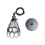 GLOBOSTAR® FLOWER IRON RUST 01181 Vintage Κρεμαστό Φωτιστικό Οροφής με Ντουί 1 x E27 AC 220-240V IP20 - Μαύρο & Μπρούτζινο - Μ10 x Π10 x Υ20cm - Image 12