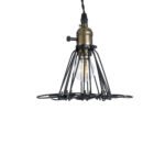 GLOBOSTAR® FLOWER IRON RUST 01181 Vintage Κρεμαστό Φωτιστικό Οροφής με Ντουί 1 x E27 AC 220-240V IP20 - Μαύρο & Μπρούτζινο - Μ10 x Π10 x Υ20cm - Image 8