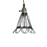 GLOBOSTAR® FLOWER IRON RUST 01181 Vintage Κρεμαστό Φωτιστικό Οροφής με Ντουί 1 x E27 AC 220-240V IP20 - Μαύρο & Μπρούτζινο - Μ10 x Π10 x Υ20cm - Image 9