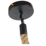 GLOBOSTAR® HELLET 01182 Vintage Κρεμαστό Φωτιστικό Οροφής με Ντουί 1 x E27 AC 220-240V IP20 - Μαύρο & Μπεζ - Μ16 x Π16 x Υ25cm - Image 8