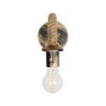 GLOBOSTAR® DAKER 01184 Vintage Φωτιστικό Τοίχου - Απλίκα με Ντουί 1 x E27 AC 220-240V IP20 - Χάλκινο Εφέ Σκουριάς & Μπεζ - Μ21 x Π12 x Υ16cm - Image 5