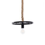 GLOBOSTAR® VELO 01185 Vintage Κρεμαστό Φωτιστικό Οροφής με Ντουί 1 x E27 AC 220-240V IP20 - Μαύρο & Μπεζ - Μ30 x Π30 x Υ12cm - Image 2